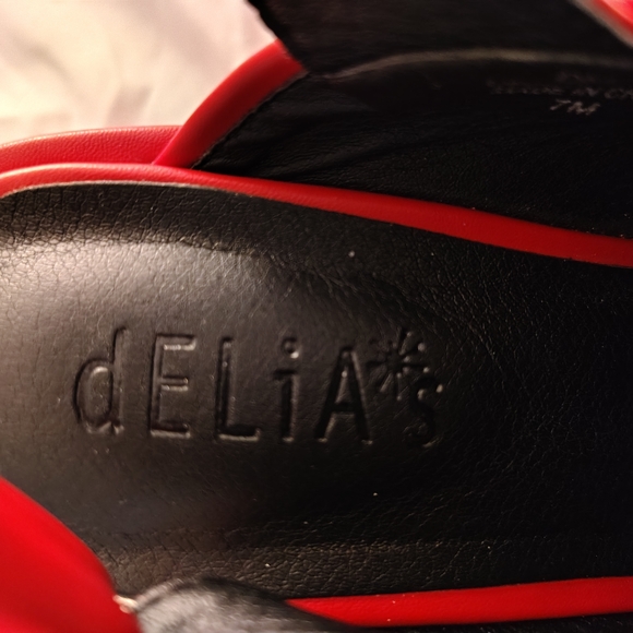 dELiA*s Red Platform Slingback Loafers - Picture 4 of 5